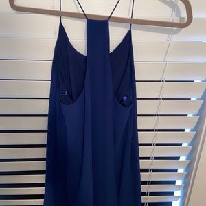 Elegant navy strappy dress, chiffon